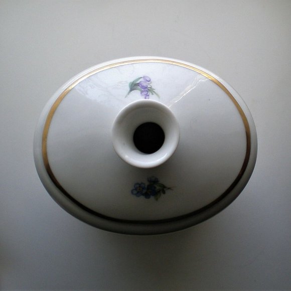 Vintage Alka Kunst Bavaria West Germany Made Porcelain Flowers Vase - Picture 3 of 6